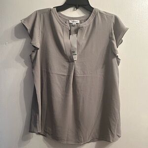 Large Calvin Klein Light Gray Women's Blouse NWT